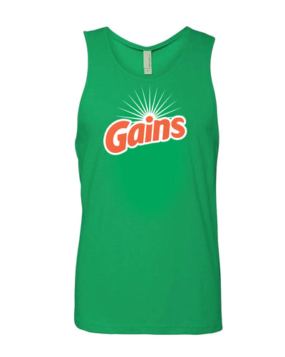 GAINS Tank Top in Kelly Green