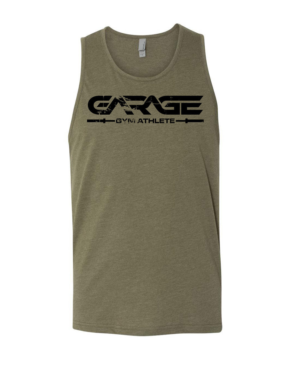 Garage Gym Athlete Tank Top - Olive Drab Garage Gyms LLC Garage Gym Athlete Tank Top - Olive Drab Garage Gyms LLC