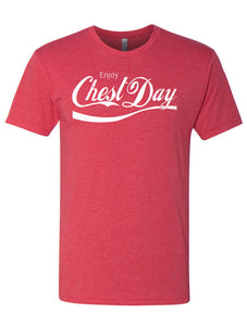 Enjoy Chest Day Tri-Blend T-Shirt in Vintage Red